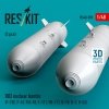 RESKIT RS48-0590 B83 nuclear bombs (2 pcs) (F-15E, F-16, F/A-18, F-111, FB-111, B-1B, B-2, B-52) (3D Printed) (1/48)